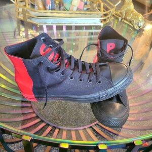 Converse Chuck Taylor All Star High Seek Peace Black Red size 8